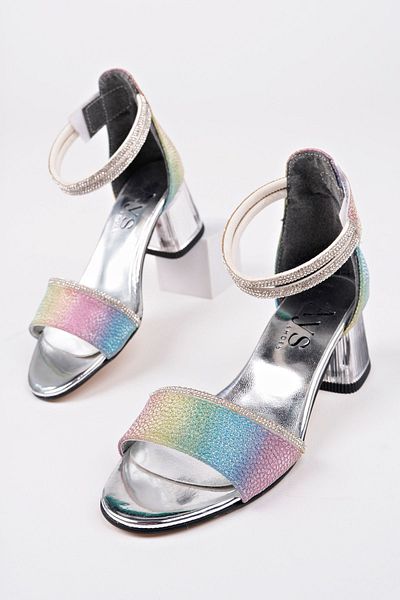 AYS SHOES Princess Girl's Single Strap Lighted Heeled Shoes