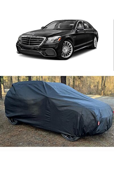 CoverPlus غطاء سيارة متوافق مع سيارة Mercedes S 65 AMG، غطاء سميك للسيارة - أسود