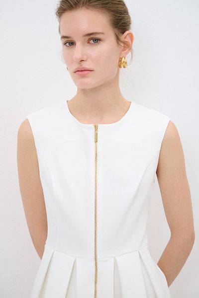 adL Zipper Detailed Sleeveless Dress