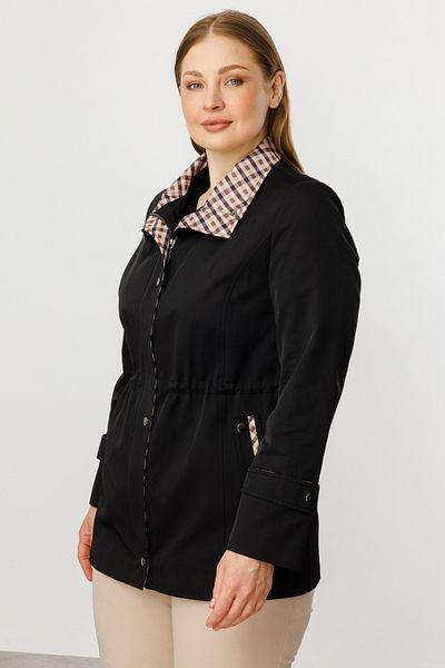Ekol Plaid Detailed Side Pocket Trench Coat