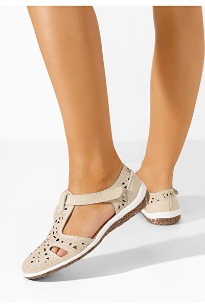 B T Shoes Balerini dama piele Mihely bej