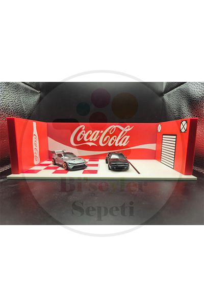 Bi'şeyler Sepeti Coca Cola Diorama Garage Parking - Vehicle Not Included
