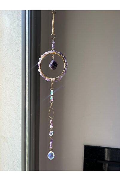 solmyst atelier Ametist Sun Catcher 5 - Güneş Tutucu, Güneş Yakalayıcı, Doğal...