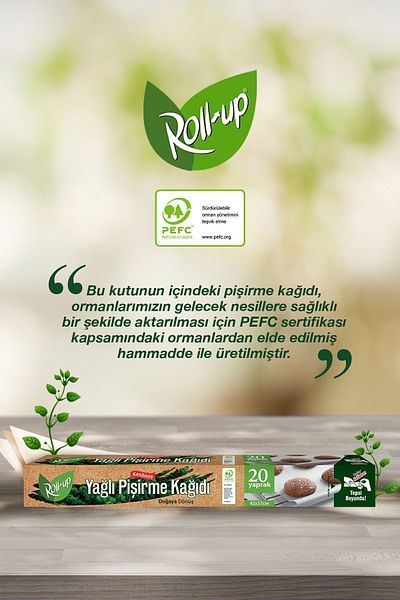 Roll-Up Naturally Cut Oil Baking Paper 20 Sheets 4 Pieces