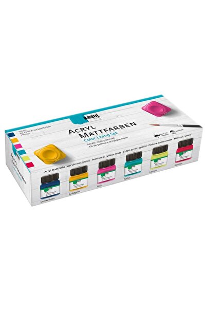 Kreul Vopsea acrilica mata Color Living Kreul, set 6 buc x 20 ml