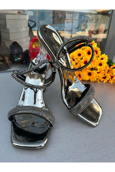 mystylee Anthracite Slippers with Flat Band New Season Trend Models
