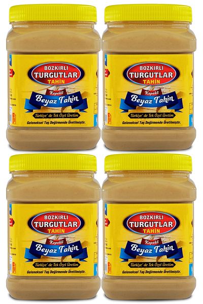 Bozkırlı Çavuşoğlu White Crochet Tahini with Less Roasted Bran 930g 4 Pack Single Special Production in Turkey