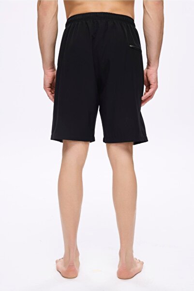 Haşema Spor Kesim Siyah Gri Erkek Kısa Havuz ve Deniz Şortu 5057
