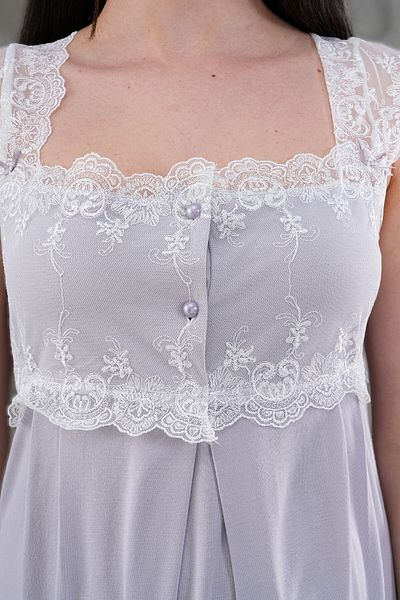 LOHOUSE Women's Lilac Lace Design Cotton Maternity Maternity Pajamas Set