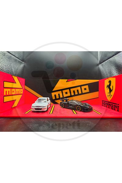 Bi'şeyler Sepeti 1:64 Momo Diorama Garage Parking Diecast - Car Not Included.