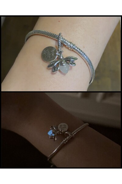 Genel Markalar Karanlıkta Parlayan Ateş Böceği Sallantılı Charm S925 Ayar Gümüş