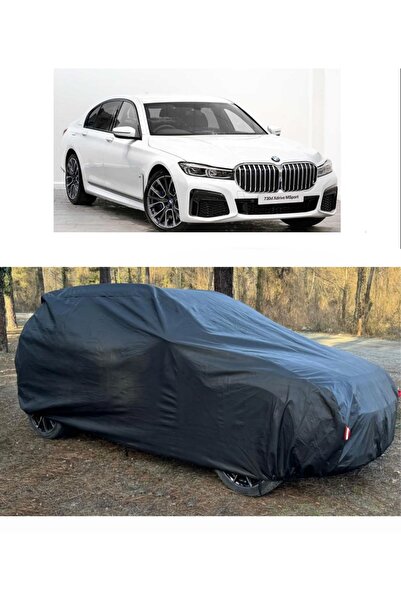 CoverPlus Bmw 740d xDrive متوافق مع سيارة القماش المشمع السميك للسيارات - أسود