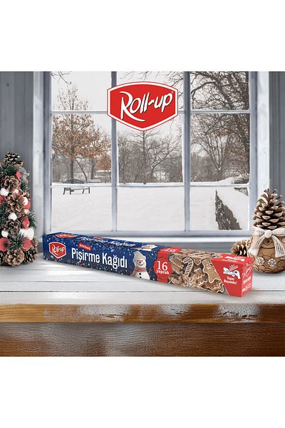 Roll-Up Winter Themed Cut Back Paper 37cm X 42cm 16 Sheets 2 Pieces