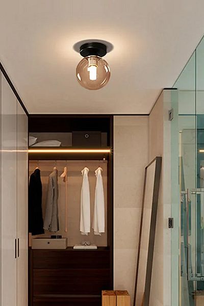 Uçar Dorya Modern Plofonyer Closed Glass Single Chandelier Corridor Hall Living Room Single Chandelier