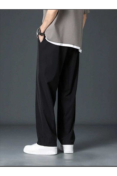 UYN SPORT Unisex Black Baggy Model Straight Leg Fit Tracksuit