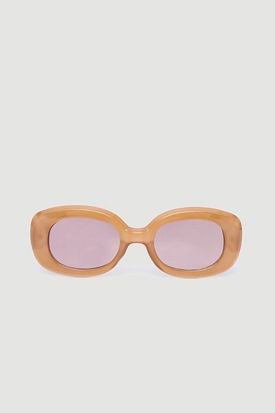 Gusto Small Frame Bone Sunglasses - Tan