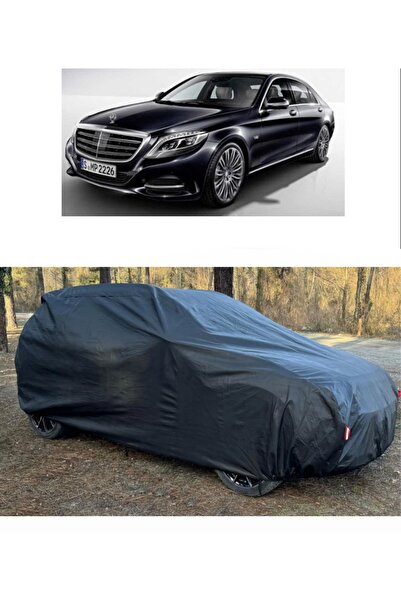 CoverPlus غطاء سيارة متوافق مع سيارة مرسيدس S 600، غطاء سيارة سميك، أسود