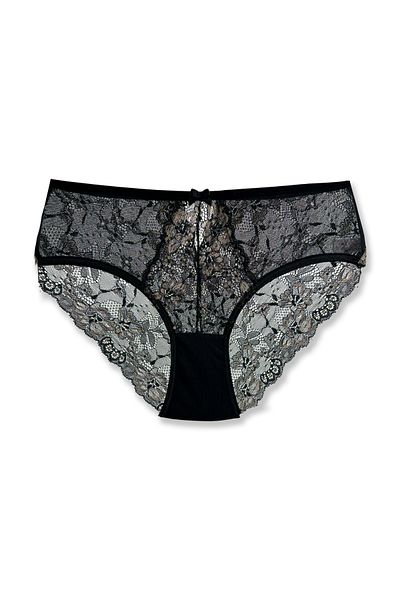 HNX 5 Pack Double Color Lace Tulle High Waist Women's Panties