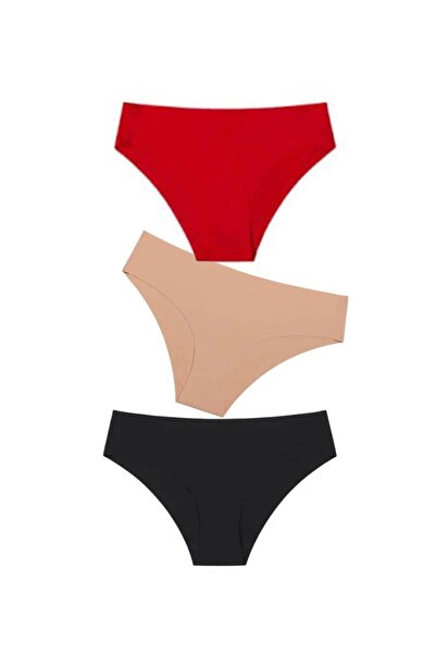 Papatya lazer kesim mikro Kumaş Külot 3'lü Paket