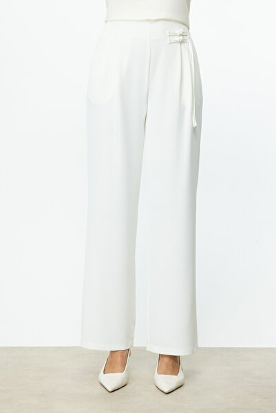 Ekol Wide Leg Ornamental Knot Detailed Trousers