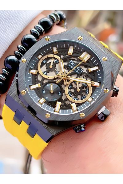 Ferrucci FERRUCCİ FUNCTION SILICONE CORD MEN'S WRISTWATCH + BRACELET WITH GIFT