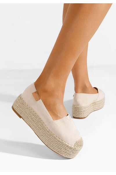 B T Shoes Espadrile cu platformă Laguna bej