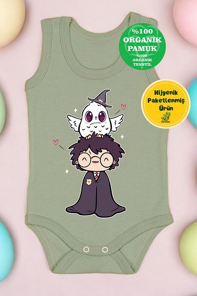 bebetospik Harry Potter Cotton Undershirt - Cartoon Printed Bodysuit
