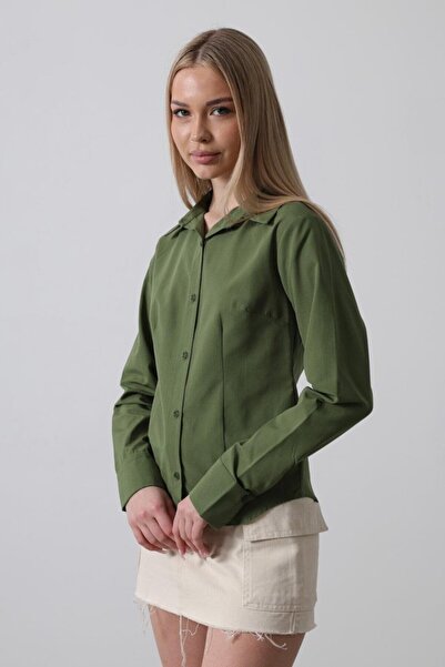 JANES Темно-зелена базова сорочка