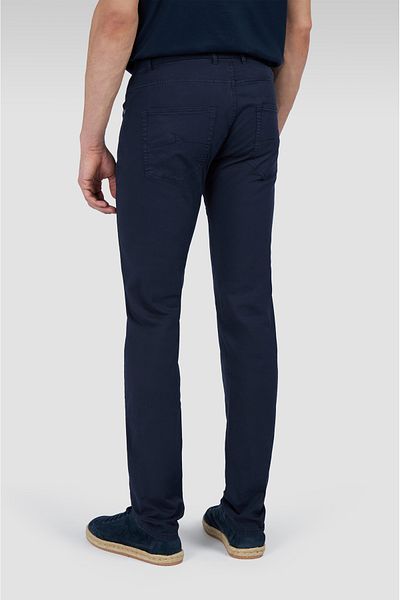 PAUL&SHARK Men's Regular Fit Cotton Regular Waist Straight Leg Navy Blue Trousers 25414021 -013