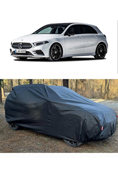 CoverPlus غطاء سيارة متوافق مع سيارة Mercedes A 200 HB، غطاء سميك للسيارة - أسود