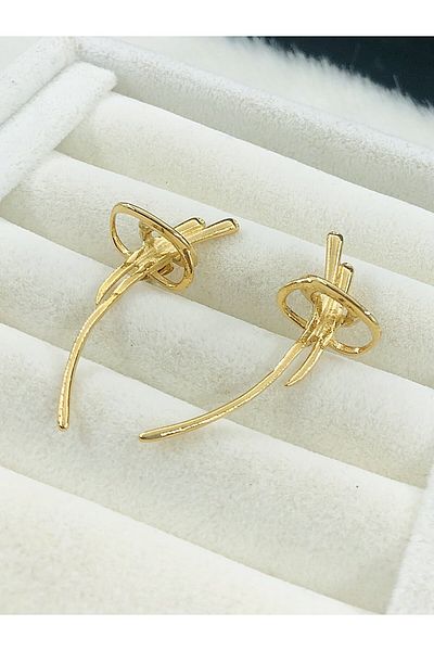 DS DİAMONDSHOP Steel Earring Nail Model Byçkp- 202503412