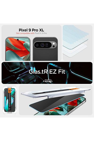 Spigen GLAStR EZ FIT [PRIVACY 2 Pack] for Google Pixel 9 Pro XL Privacy Screen Protector - 2 PACK