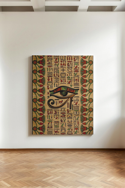 Tasarım Antik Mısır Horuz Gözü - Kanvas Tablo