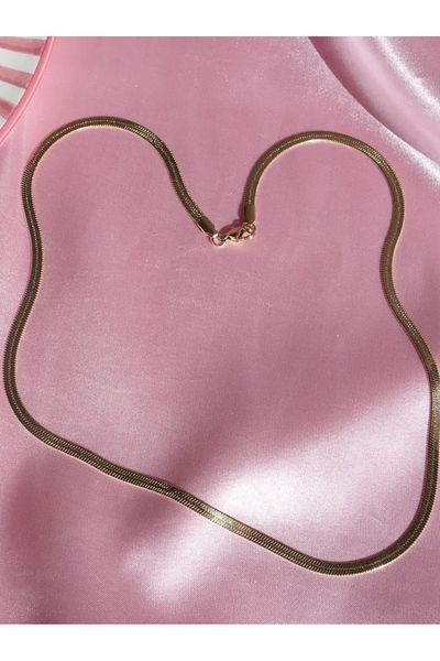 Reorah Collection Italian Flat Chain Steel Necklace