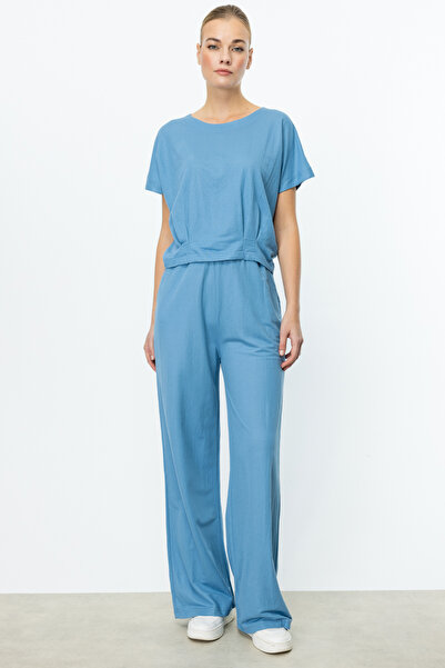 ON Блузка з плісированою талією та круглим вирізом