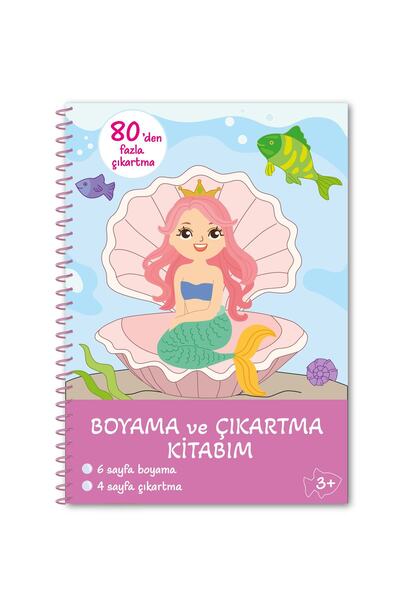 oksijen oyuncak Bitmeyen Tükenmeyen Deniz Kızı Temalı Sticker Boyama Kitabı