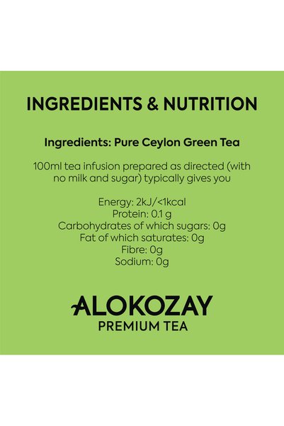 Alokozay Pure Green Premium Antioxidant Rich Filter Tea Bags (25 Count)