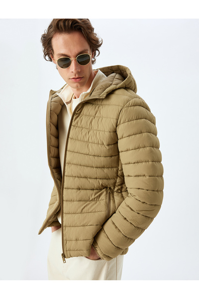 Koton Hooded Pocket Detailed Zippered Puffer Jacket