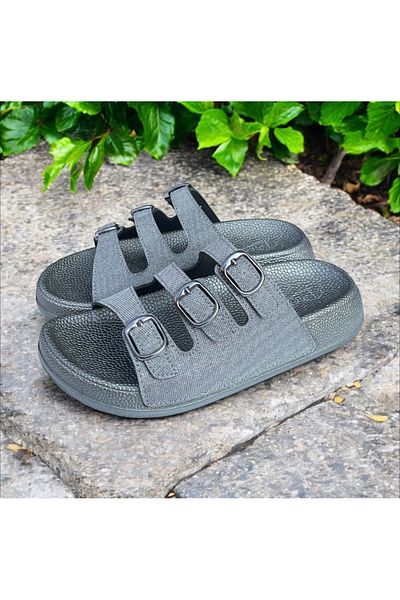 Pienn Soft Orthopedic Sole Slippers. Adjustable to Foot Shape Slippers with Know-Buckle