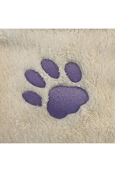 ULUBEN Cat Dog Blanket - Ecru White Lilac Purple Wellsoft Premium Fluffy