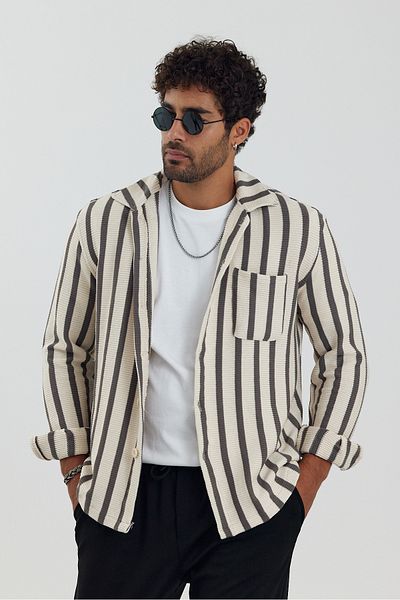 Weyeze Long Sleeve Jacquard Shirt Af-K19717Lns