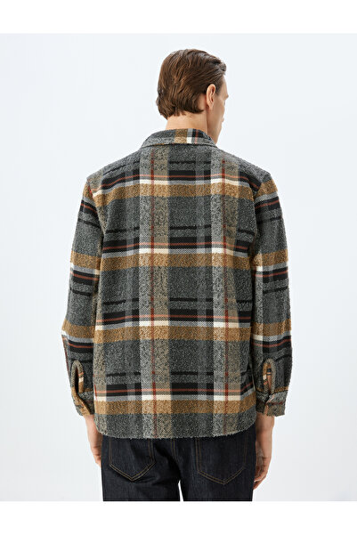 Koton Ekose Desenli Cep Detaylı Oduncu Gömlek Ceket