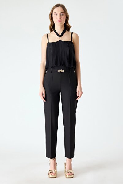 FEVER Gold aksesuarlı havuç kesim pantolon