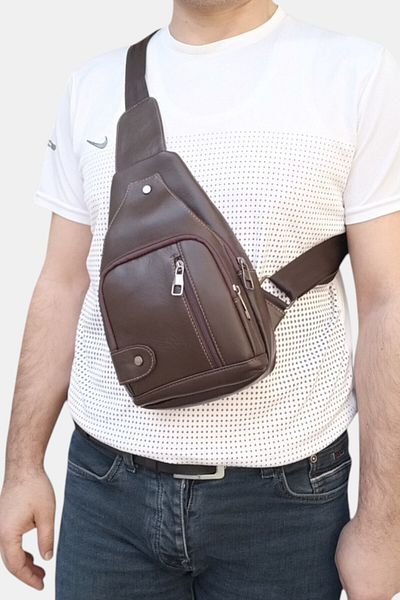 Lederax Genuine Leather Chest Bag Small Size Bodybag Ld535