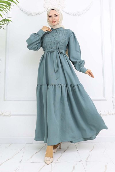 benguen Φόρεμα Hijab με ζώνη Çağla 2247