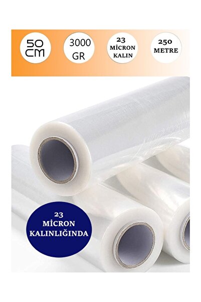 Gkc Gökçeoğlu PALET STREÇ FİLM BÜYÜK BOY 50 CM 250 METRE 23 MİCRON 3 KG 1. KA...