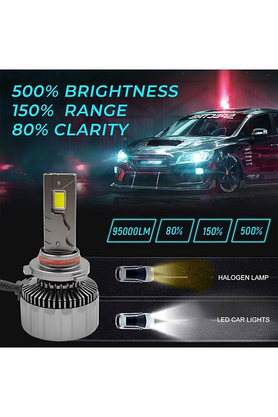 Spider Car LED Headlight Bulb 9006 Canbus Car Head Light Bulb 550000 LED Super Power 95000LM