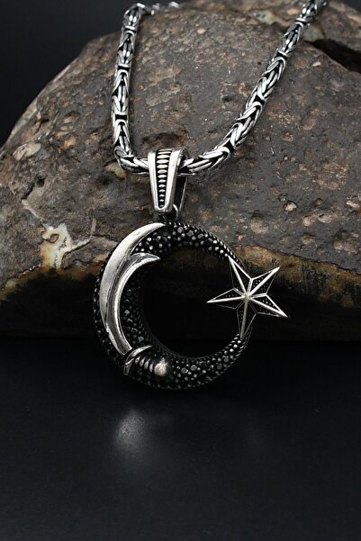 Prestige Ay Yıldızlı (AYYILDIZLI) Ve Hz. Ali'nin Kılıcı Zülfikar 925 Ayar Güm...