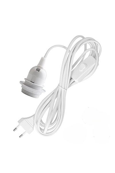 Decodelight Beyaz 3 metre Kablolu Tesisat Aydınlatma Sarkıt Tesisat Duy  E27 ...