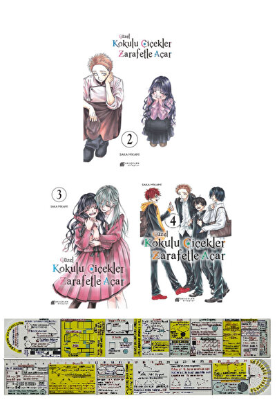 Akıl Çelen Kitaplar Güzel Kokulu Çiçekler Zarafetle Açar 2-3-4. Ciltler Manga...